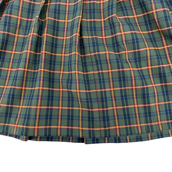 ASOS Design Curve Plaid Pleated Skirt Green Navy Size 24 Dark Academia Preppy - Picture 10 of 16